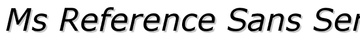 MS Reference Sans Serif Italic font